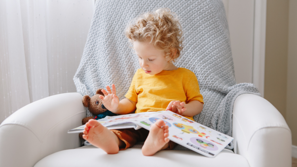 lezen in boeken om taal te herhalen