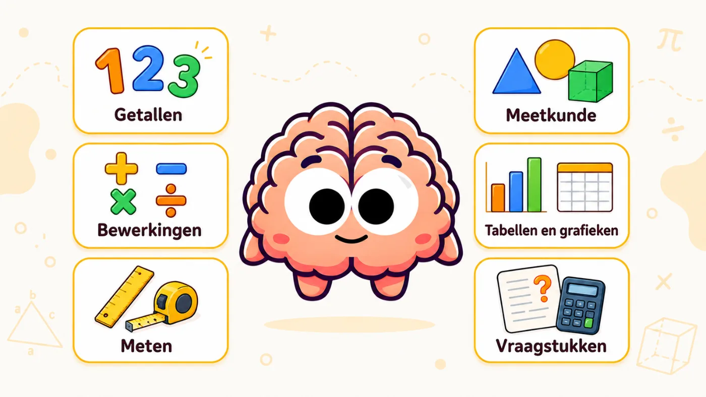 Wiskunde oefenen: getallen, bewerkingen, meten, meetkunde, tabellen en grafieken